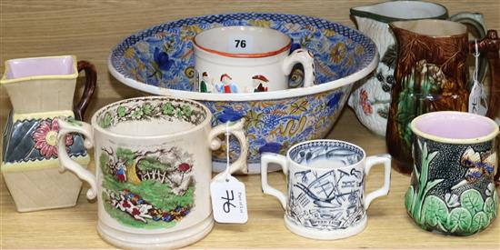 A quantity of mugs and a bowl